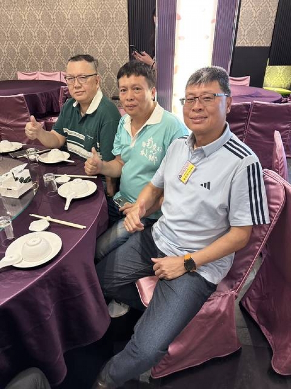 113年3月21日全聯會產業發展座談暨新春聯誼活動,黃榮譽理事長兆堂、張榮譽理事長嘉綸與李常監天保參加。